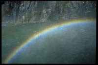 Regenbogen im Milford Sound